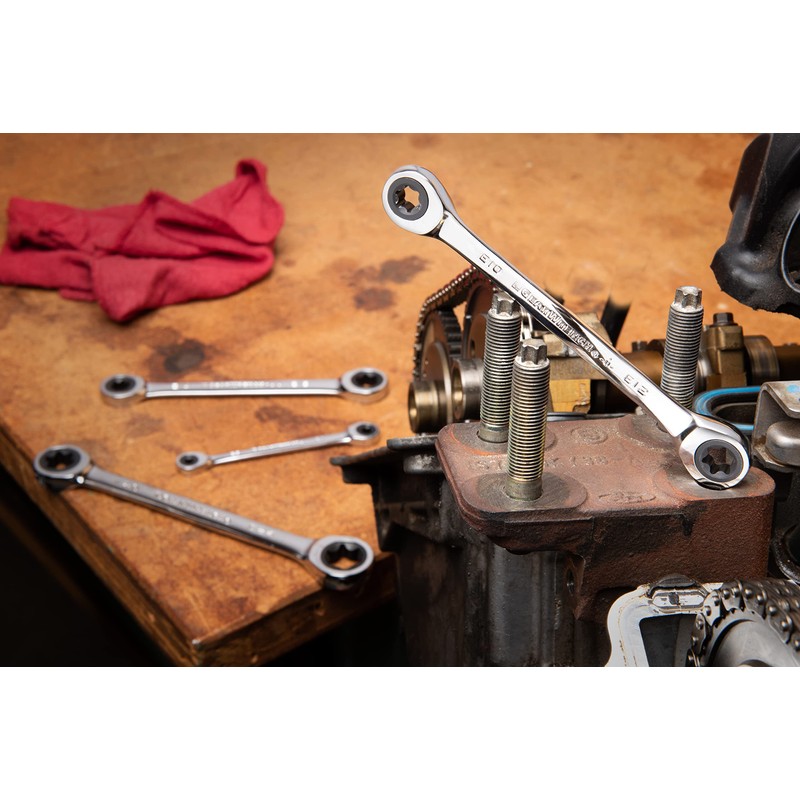 GEARWRENCH 4 Piece Double Box Ratcheting E-Torx Wrench Set| 9224D