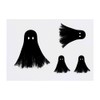 4 x 'Simple Ghost' Temporary Tattoos - Water Resistant, Skin-Safe,