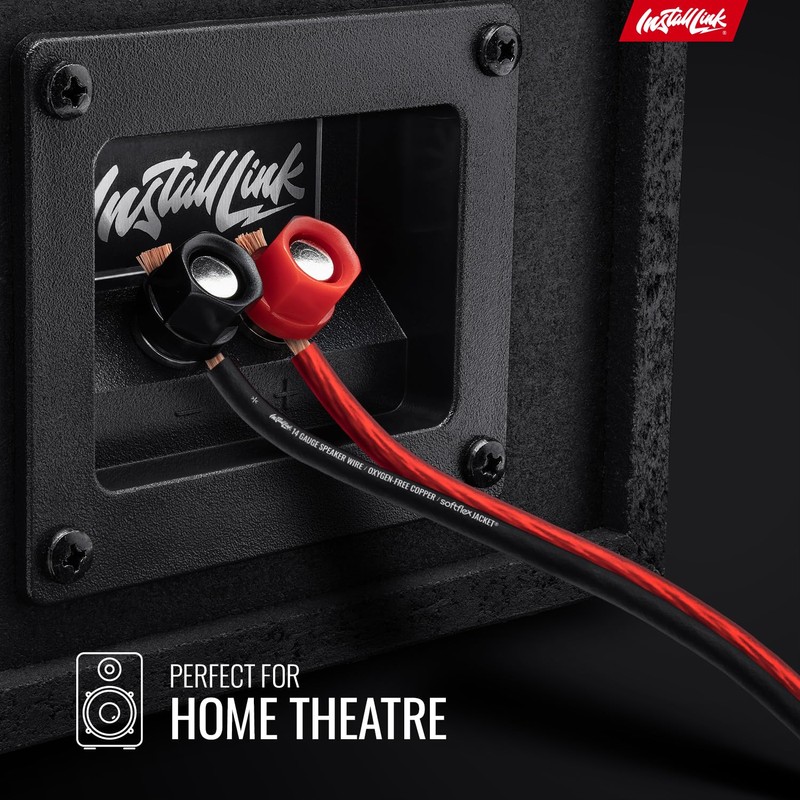 Install Link 14 AWG Gauge Speaker Wire Cable (Oxygen Free