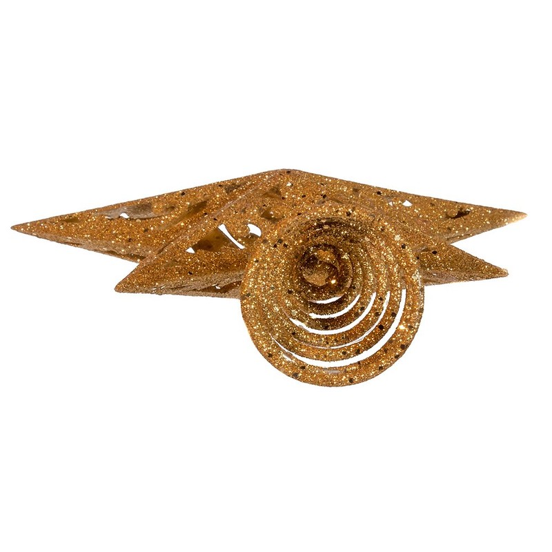 Kurt Adler 8-Inch Gold Glittered 5 Point Star Treetop