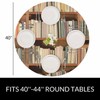YINRON Old Books Round Tablecloth Library Brown Shelf Collection Waterproof