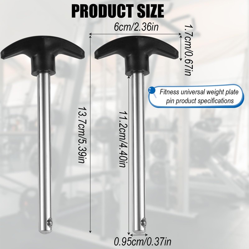 NQEUEPN Crescent-Shaped Weight Stack Pin, Pin Tensile 3/8 Inch Diameter