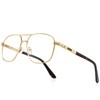 RB. Pilot Reading Glasses for Men Square Double Bridge Light