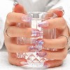Sethexy Cute Butterfly Medium Coffin False Nail 3D Flowers Handmade