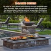only fire Foldable X-Marks Fire Pit Cooking Grate, Portable Rectangle