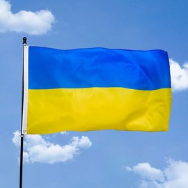 Ukraine Flag by BELLADDY INC - Quality 100% Polyester Material, Large, Bright and Vivid Colours (3x5 Ft)