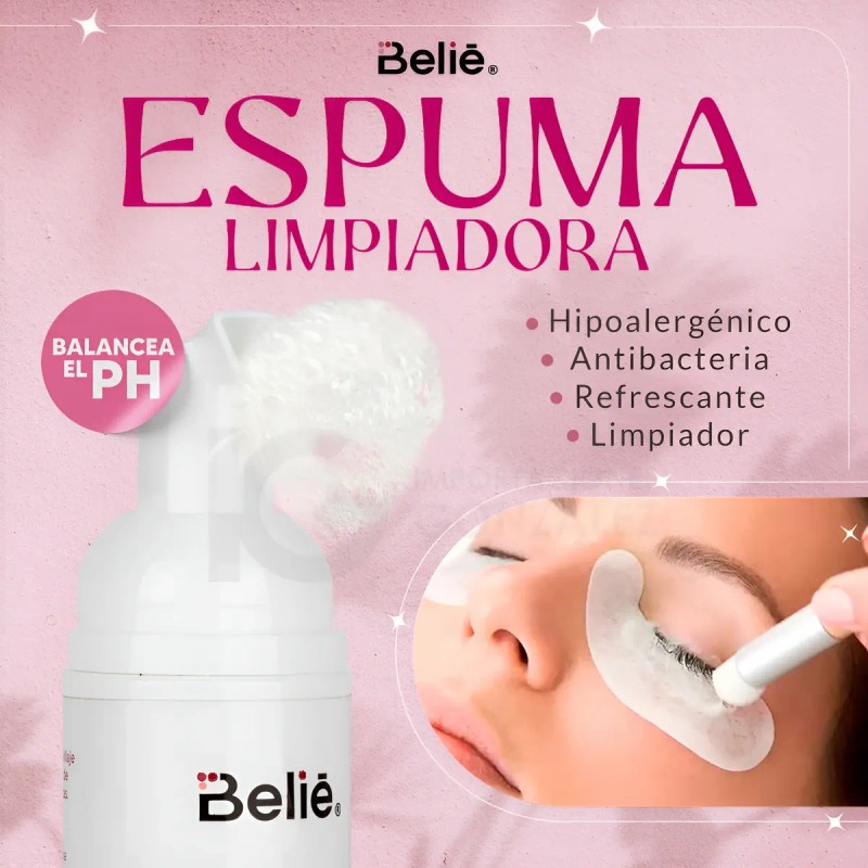 Lash Shampoo Espuma Limpiadora Para Extensiones De Pestañas