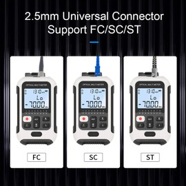 Fiber Optic Power Meter, Portable, Multifunctional, High Precision Optical Tester with Universal Connection SC/FC/ST Fiber Cable Tester with Low Consumption