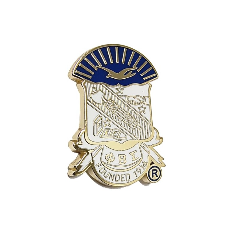 Phi Beta/Β Sigma 3D Shield Lapel Pin [Gold - 1"]