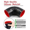 90 Degree Elbow Coupler ID 4 Inch 5-ply Silicone Hose&Clamp,3.5"Leg