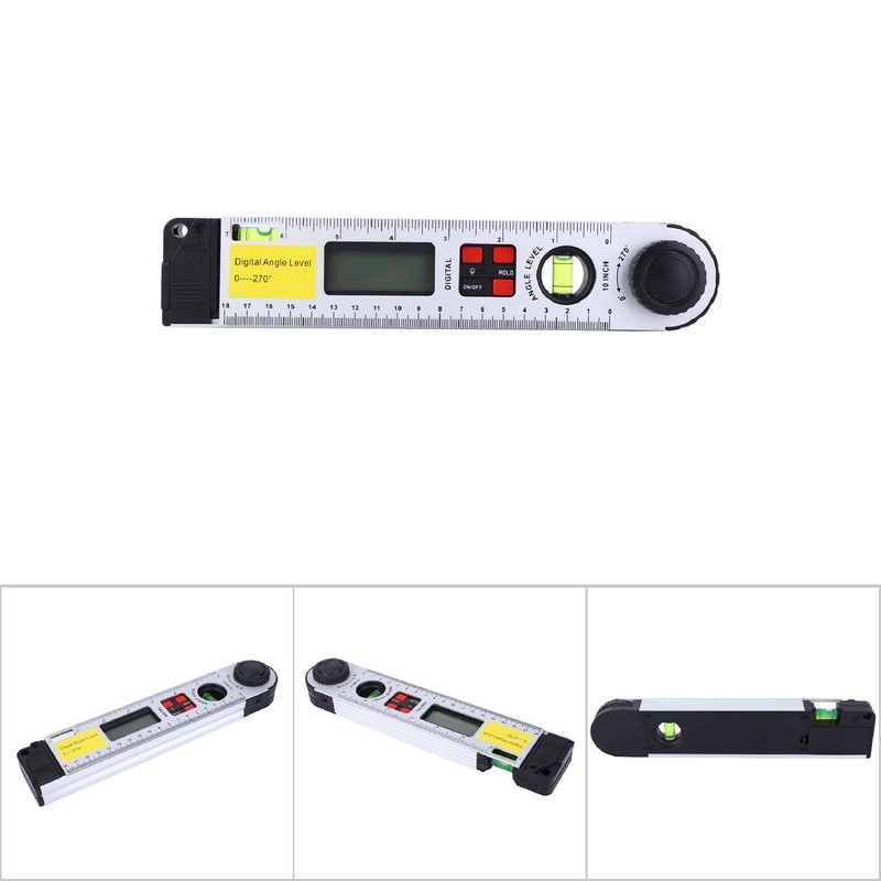 0~270° Digital Infrared Protractor Electronic Level Inclinometer Angle Ruler 250mm
