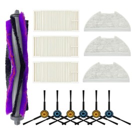 Replacement Parts for EUREKA E10s / E20 Plus Robot Vacuum Accessories 1 Main Brush 6 Side Brush 3 HEPA Filter 3 Mop Pad