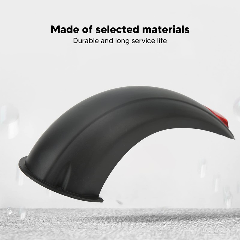 equlup Scooter Rear Mudguard with Tail Light, 10in Scooter Splash
