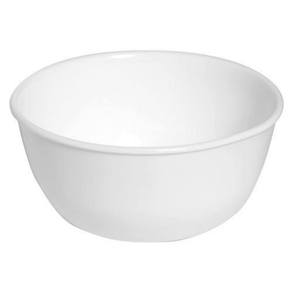 Corelle 1032595 Livingware 28-Ounce Super Soup/Cereal Bowl, Winter Frost White, 18/8 Stainless Steel