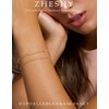ZHESHY Bracelet Women's Gold Silver Chain Bracelets Set 14k Gold-Plated