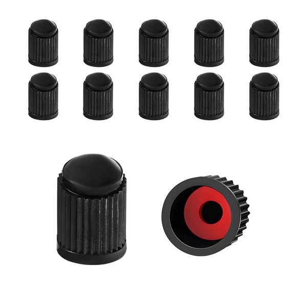 KVAEY 12 PCS Tire Valve Stem Caps, Plastic Valve Stem