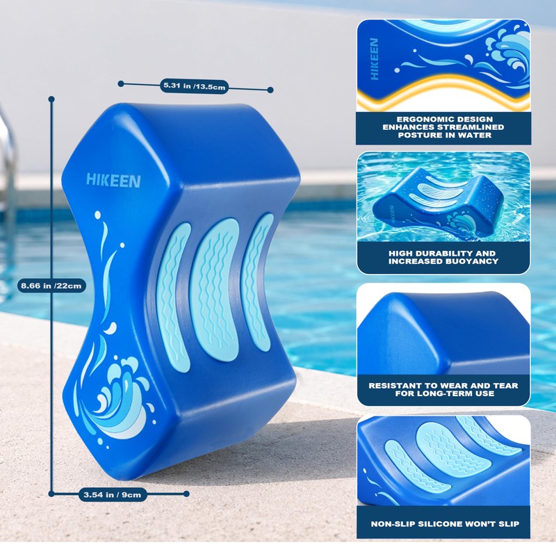 Hikeen Durable Swim Training Pull Buoy, Quick-Dry & Non-Slip Pull
