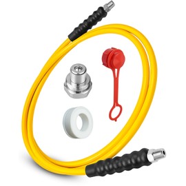 6 Feet 10000psi High Pressure Hydraulic Hose CH-604 Coupler 3/8 Inch NPT Thread, 1/4 Inch ID x 6 Feet Thread Hydraulic Hose Assembly Yellow