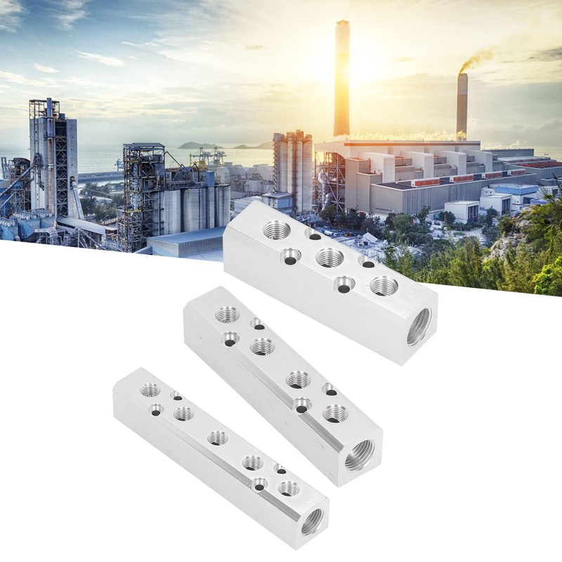 Eujgoov Pneumatic Distribution Block, Air Distribution Block, Aluminium Block, Compressed