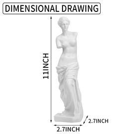 Norrclp 11.5in Greek Statue of Venus, Classic Roman Bust Greek Mythology Sculpture for Home Decor