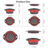 Cluren Collapsible Colander 3-Pack Set Space-Saving Foldable Kitchen Strainer with