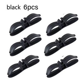 Adhesive Cord Organizer for Kitchen Appliances – Reusable Cable Winder for Neat Countertops, Black 6-Pack