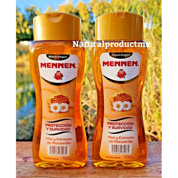 SHAMPOO MENNEN ✅ Honey Extract Chamomile MIEL y MANZANILLA 700ml each 2 Bottles