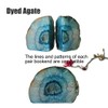AMOYSTONE Agate Geode Bookends Heavy Duty Stone Book Ends Decorative