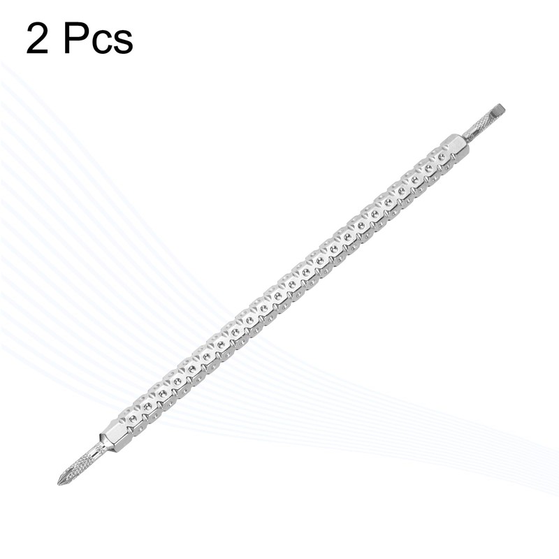 sourcing map 2pcs Magnetic Double Ended Screwdriver Bit PH2/SL6 3x160mm