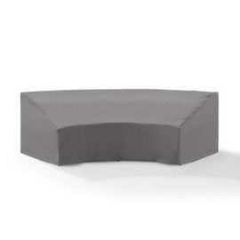 Casafoyer Furniture Patio Furniture Covers, Waterproof Outdoor Sectional Cover for Half-Moon Sofa, Gray