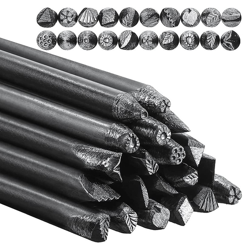 Lyaciomn 20 Packs Steel Punches 4 mm Flower Punch Stamp