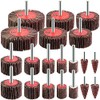 IROKCAKPT Flap Wheel #80 6mm Shaft 10 Types 20-Piece Set,