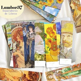 Lumbor37 Separadores de Libros Van Gogh Pintura al Óleo Estilo Marcapáginas de la serie Vintage Impressions para amantes de los libros autores escritores profesores estudiantes (60P)