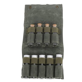 Leapiture Portable Spice Bag Canvas Travel Spice Kit Camping Spice Kit Outdoor Spice Storage Portable Spice Container for Camping Cooking Outdoor BBQ (OD Green)