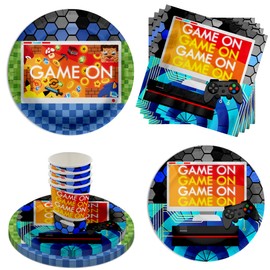 Game on Video Games Birthday Party Supplies (Game On, 64 Piece)