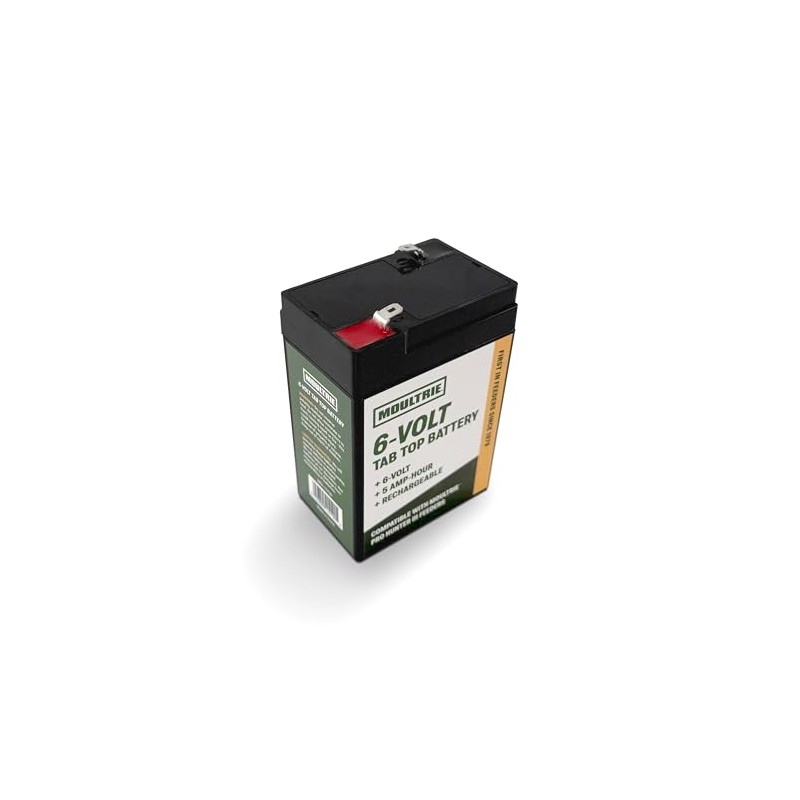 Moultrie 6 Volt Tab Top Battery - Designed for Moultrie