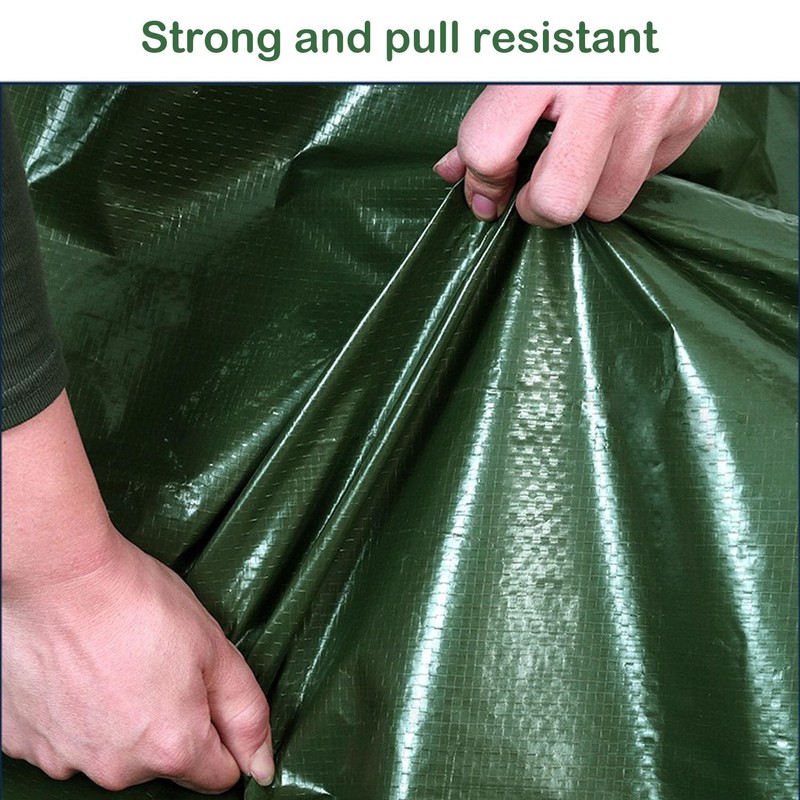 Tarps Heavy Duty Waterproof, Green/Silver 10Mil Polyethylene Tarp Cover with