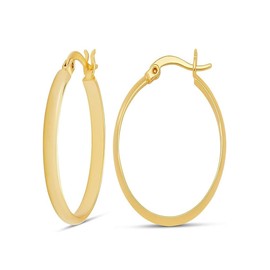 Tivleed Gold Hoop Earrings for Women | 30mm Round Lightweight Circle Design | Everyday Wear