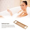 Bamboo Bathtub Tray Simple Durable Bathtub Rack Book Wine Holder