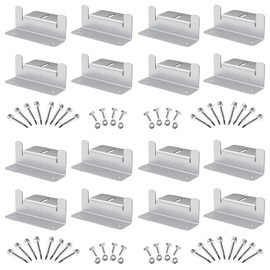SUNMAK 16 Units per Set Solar Panel Mounting Z Brackets, Solar Panel Mounting Brackets Lightweight Aluminum Corrosion-Free for RVs, Trailers, Boats, Yachts, Wall and Other Off Gird Roof