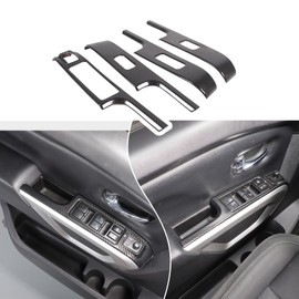 Fgtagtal Window Lift Switch Cover Compatible with Nissan Titan 2016-2023, Window Lift Switch Panel Decoration Frame Trim Cover, 4PCS (Carbon Fiber Pattern Black)