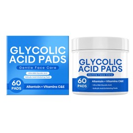 Almohadillas Exfoliantes con Ácido Glicólico y Salicílico, Suaves para la Cara, Iluminadoras y Suavizantes almohadillas exfoliantes suaves para la... 