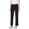 SLIM-SATION Women's Wide Band Pull-On Relaxed Leg Pant with Tummy