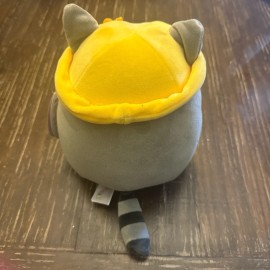 Squishmallows Jazwares Squishmallows Plush Rocky the Racoon Easter Yellow Hat Small 9 in New