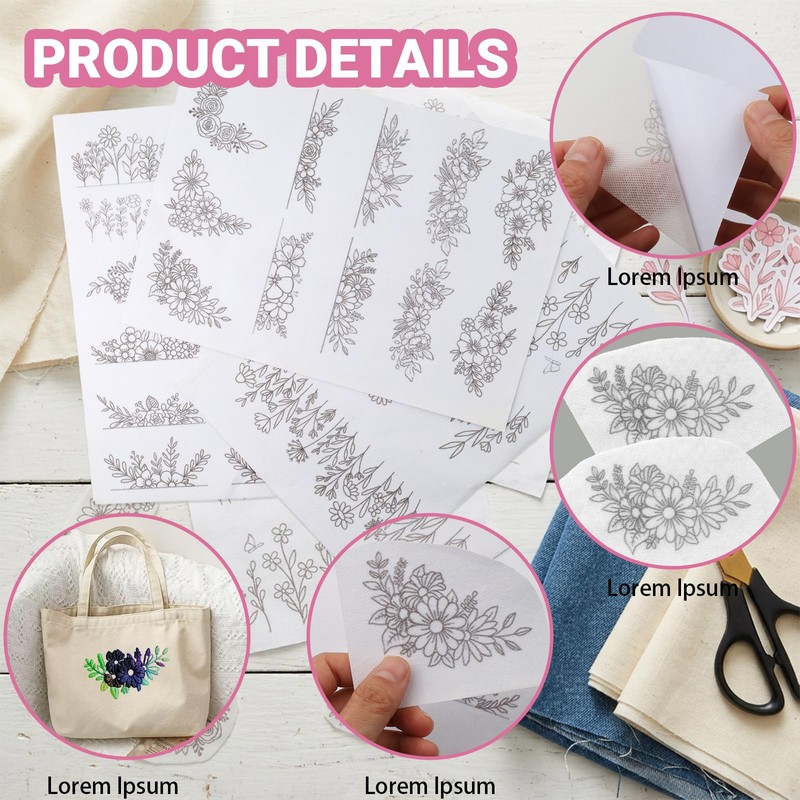 3 Sheets Water Soluble Embroidery Stabilizer, Water Soluble Stabilizer Stick