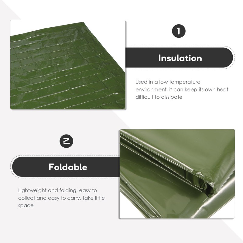 BESPORTBLE Outdoor Survival Blanket Aluminum Film Emergency Blanket Compact Lightweight