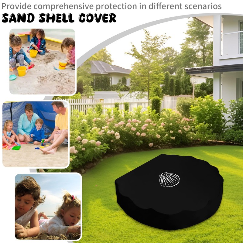 TOPJOWGA Sand Shell Cover, 100 x 15 cm Sandpit Cover,