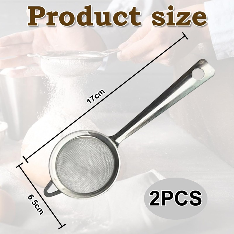 2-Piece Stainless Steel Tea Infuser Set with Fine Mesh -