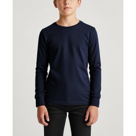 Andrew Scott Boys' Long Sleeve Cotton T Shirts | Ultra Soft Performance Color Tops | Unisex | Muti Packs