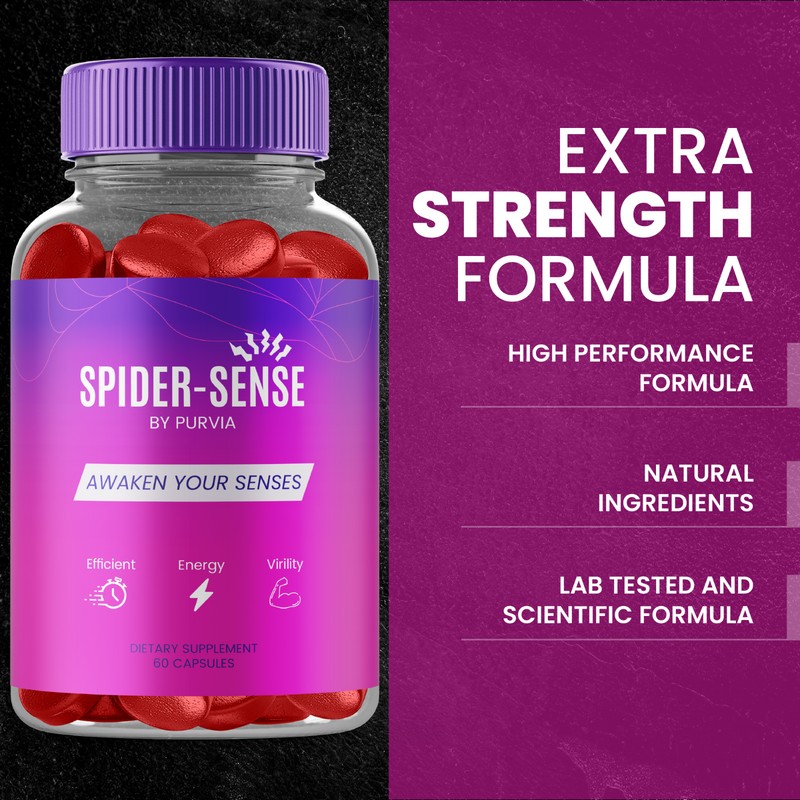Purvia (2 Pack) Spider Sense Gummies Men Overall Strength Formula